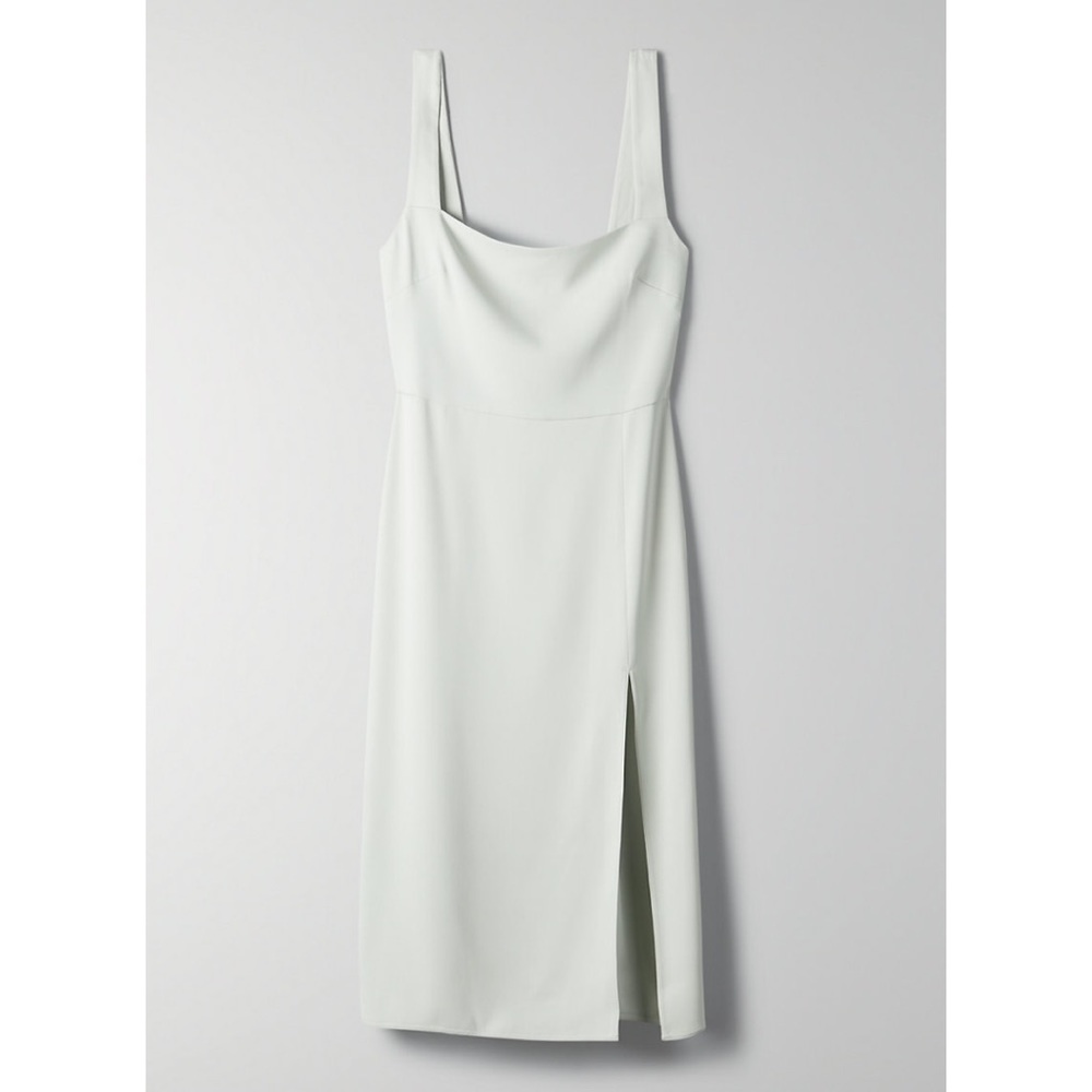 Aqua 90s Slit Dress